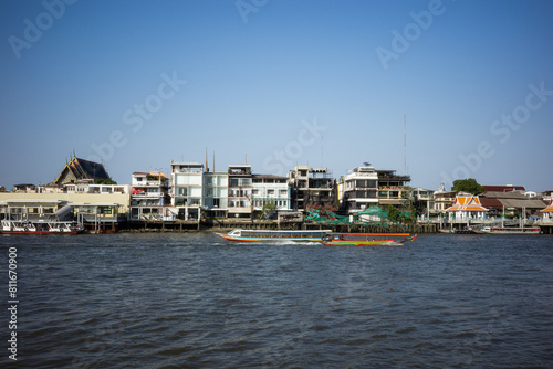 View of the port country river elevation side view culture Thailand background horizon © Object