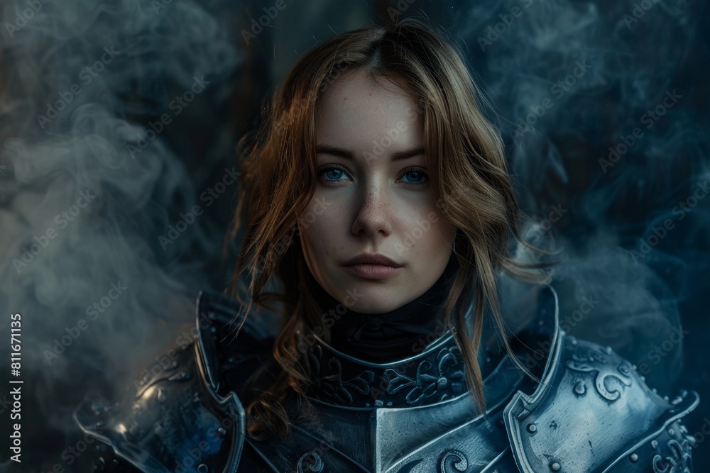 Mysterious woman in dark fantasy armor Mysterious woman in dark fantasy armor