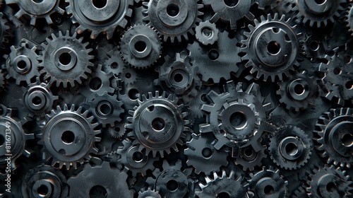 Wallpaper Mural "Newly-made steel gears often too crowded, impacting function." Torontodigital.ca