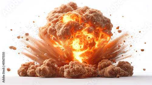 Nuclear Explosion on Transparent Background PNG,
Napalm bomb with white background high quality ultr
 photo