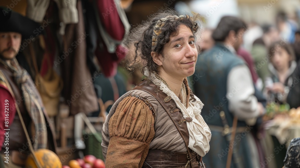 woman in historical costume at a festival woman in historical costume at a festival