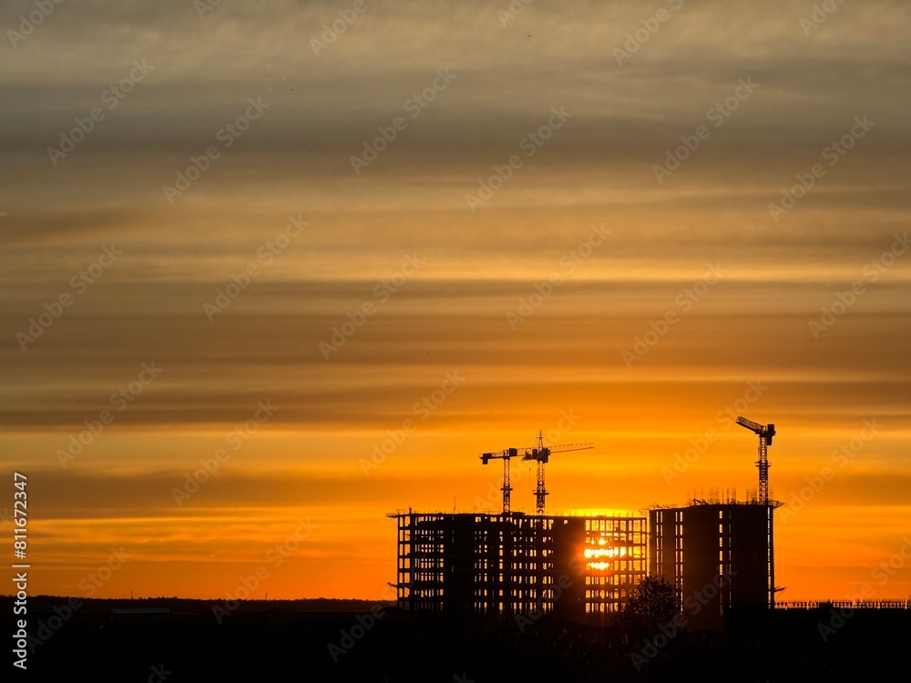 Naklejka premium site at sunset