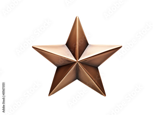 a gold star with a pointed point