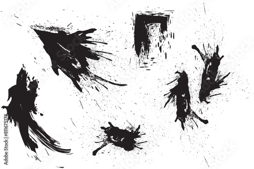 Black brush strokes