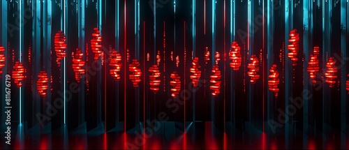 A detailed image of a DNA sequence, highlighted against a black background, representing the relationship between DNA tests and the discovery of cures for chronic and cancerous diseases photo