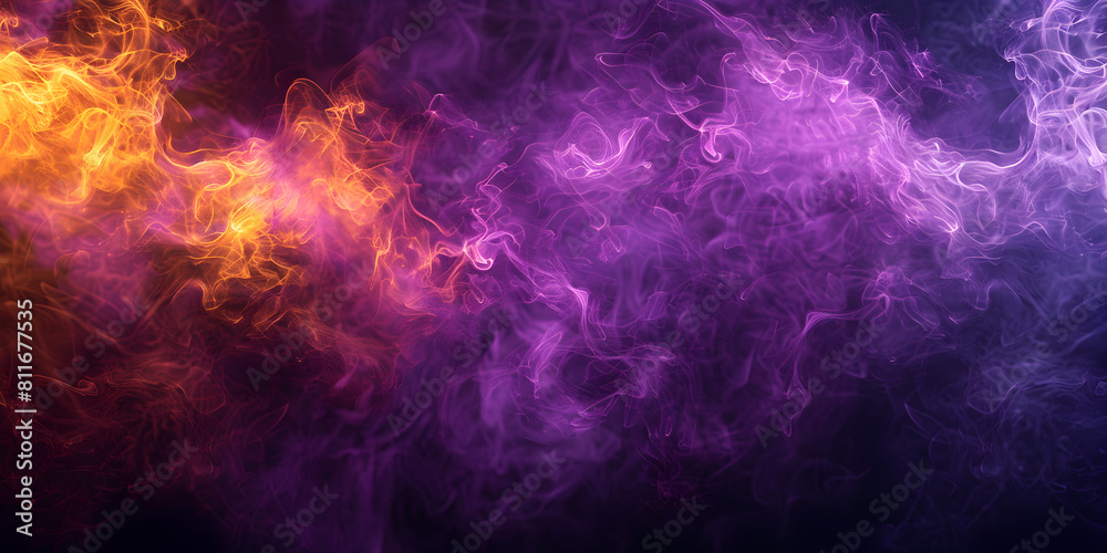 A vivid background featuring clouds and stars in a vibrant array of colors A digital representation of gas clouds in nebula filled with powerful colors, 