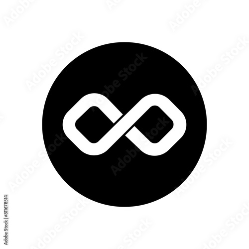 Infinity icon vector. Mobius loop shape illustration sign. unlimited symbol. forever logo.