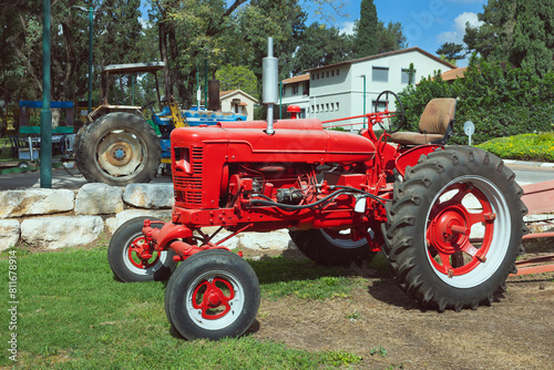 Old wheeled tractor restored