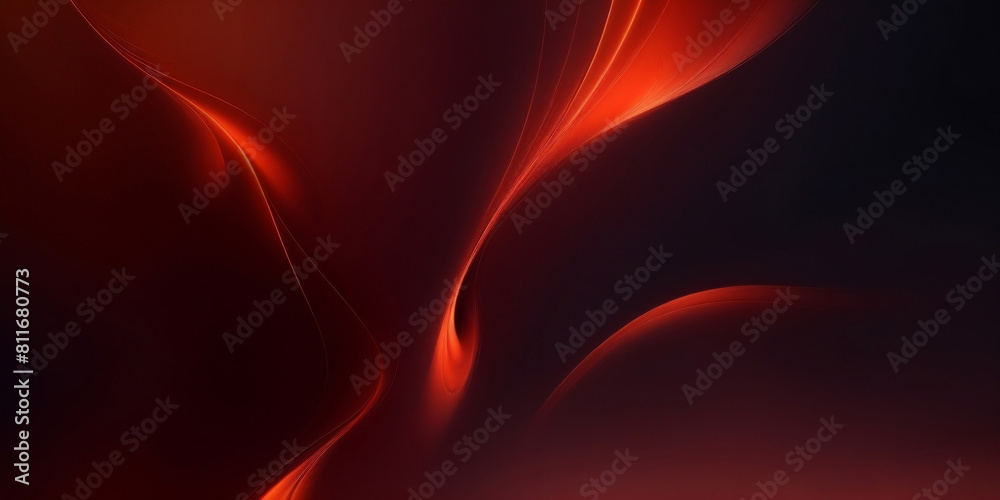 Vibrant abstract red waves on a dark backdrop, evoking a sense of dynamic motion