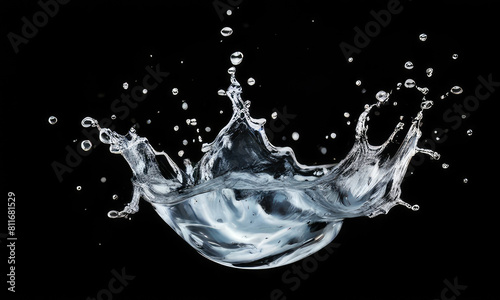 realistic water splash isolated background