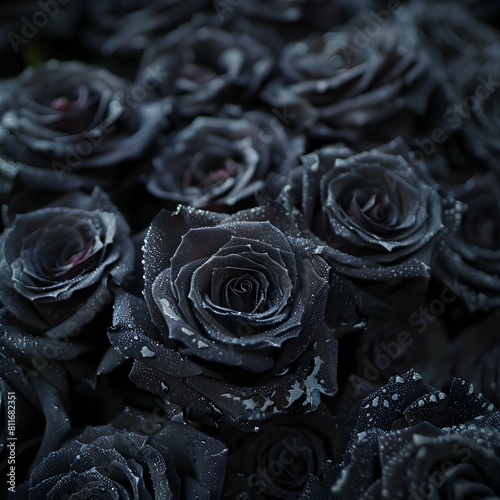 A lot of black roses
