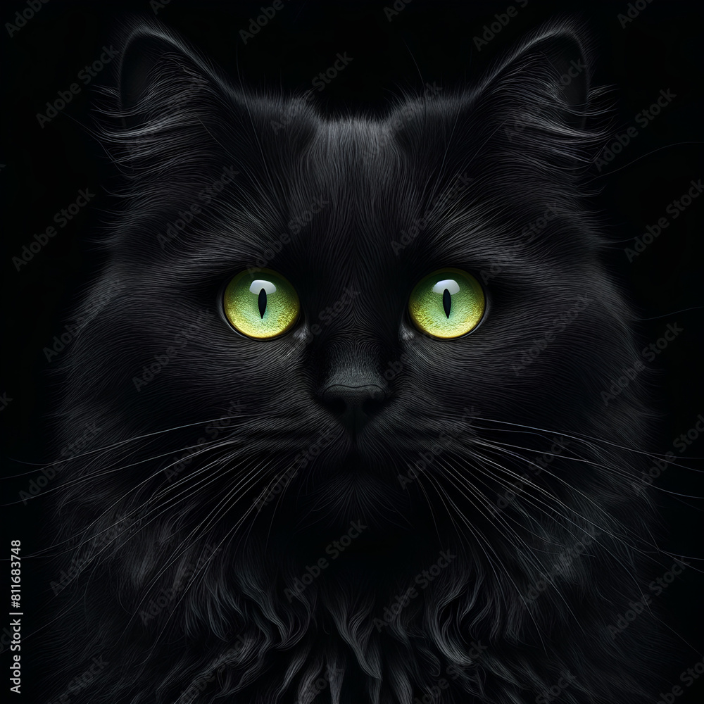 black cat portrait