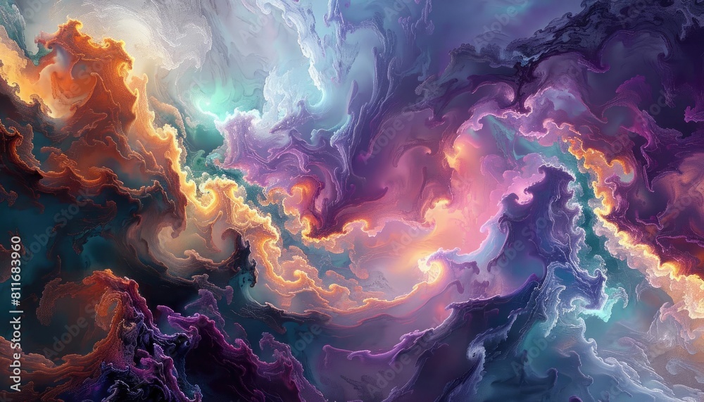 Envision a digital masterpiece capturing a high-angle view of a mind-bending surreal scene