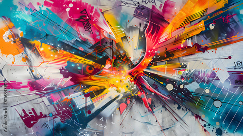 Vibrant Grit: A Symphony of Street Art Representing Urban Life