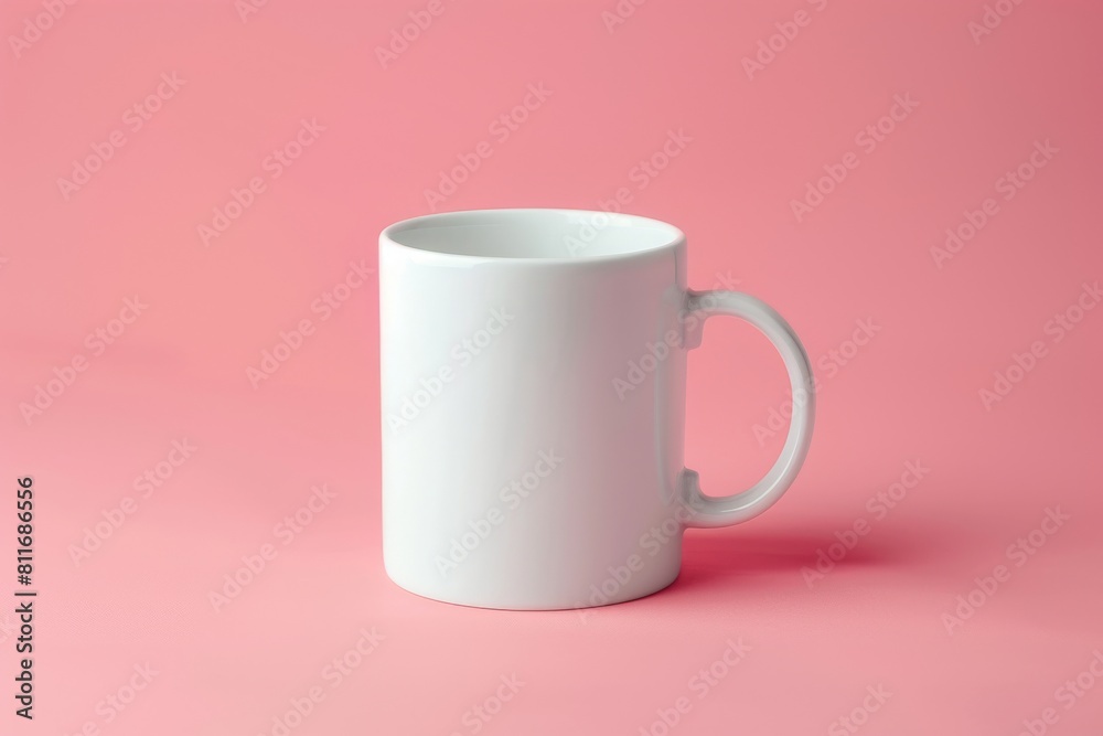 white mug mockup on a pink background copy space white mug mockup on a pink background copy space