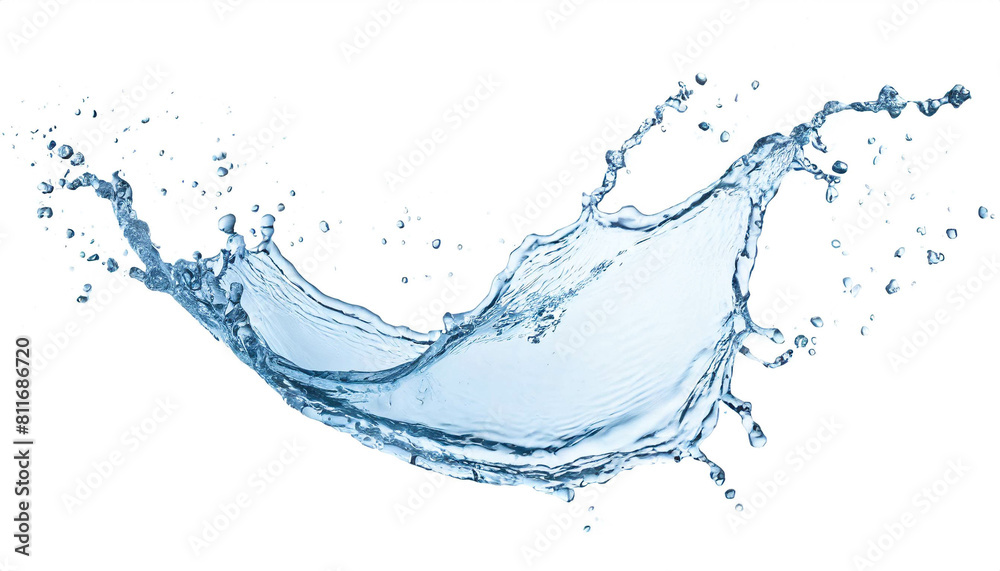 Wasserspritzer isoliert auf weißen Hintergrund, Freisteller Wasserspritzer isoliert auf weißen Hintergrund, Freisteller