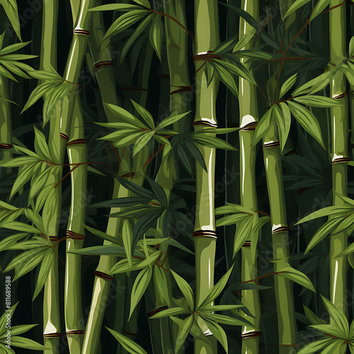 Bamboo digital art seamless pattern  the design for apply a variety of graphic works