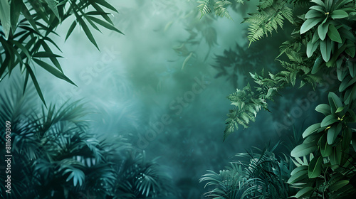 Jungle forest background  .Generative AI