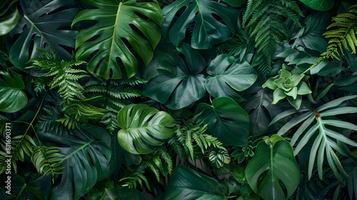 Jungle forest background  .Generative AI