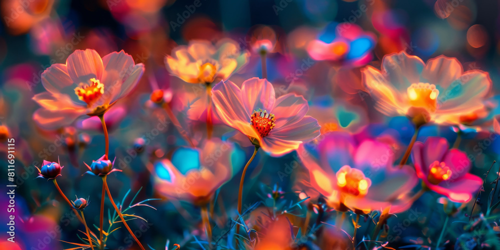 Magical Field of Flowers at Twilight Magical Field of Flowers at Twilight