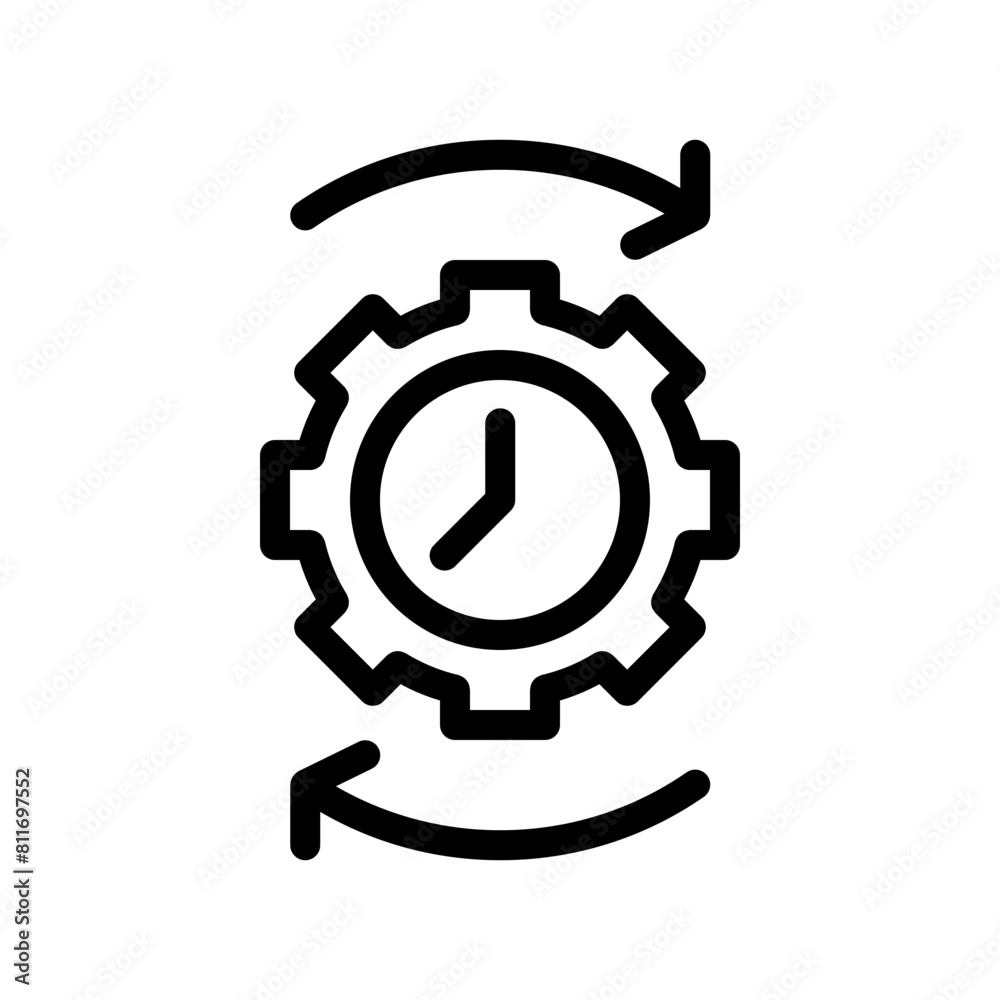 time management line icon time management line icon