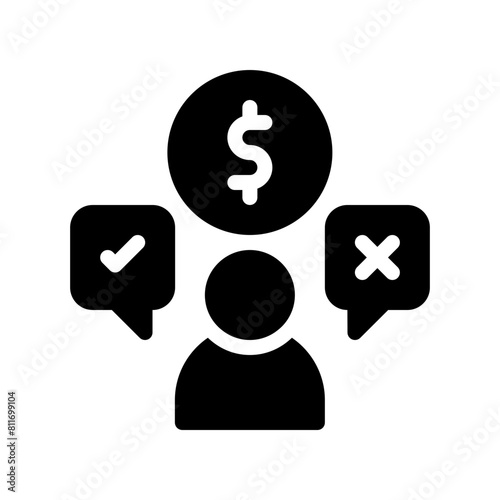 consumer behaviour glyph icon