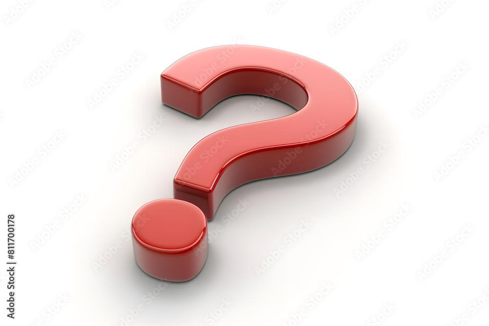 3d red question mark symbol isolated on white background 3d red question mark symbol isolated on white background