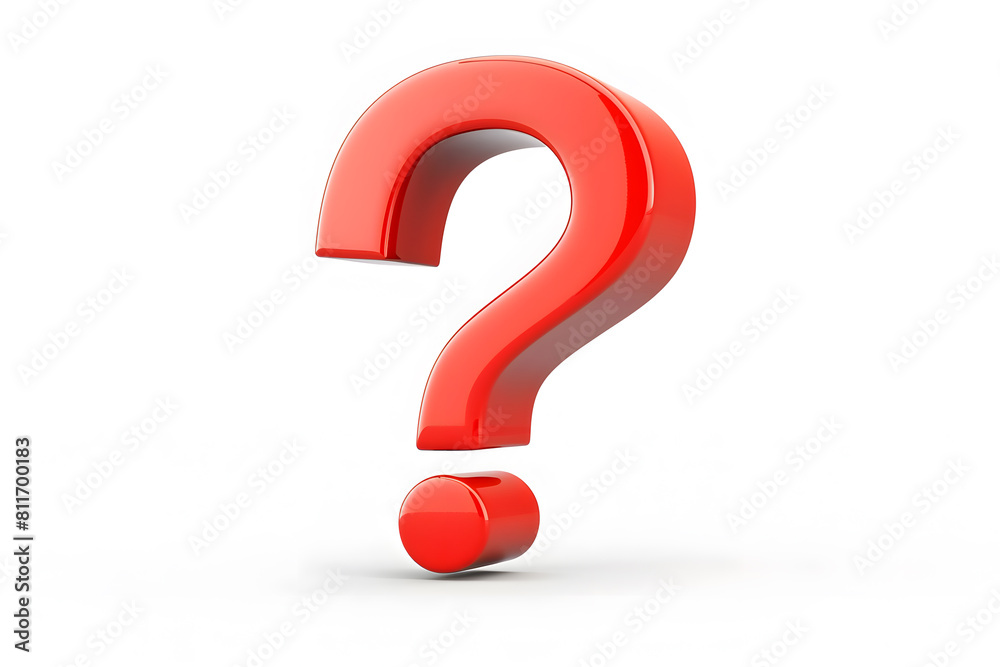 3d red question mark symbol isolated on white background 3d red question mark symbol isolated on white background