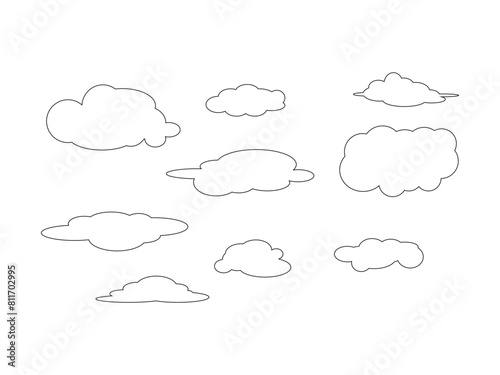 
vector icon of several clouds