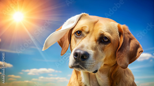 a dog wiping out sweat