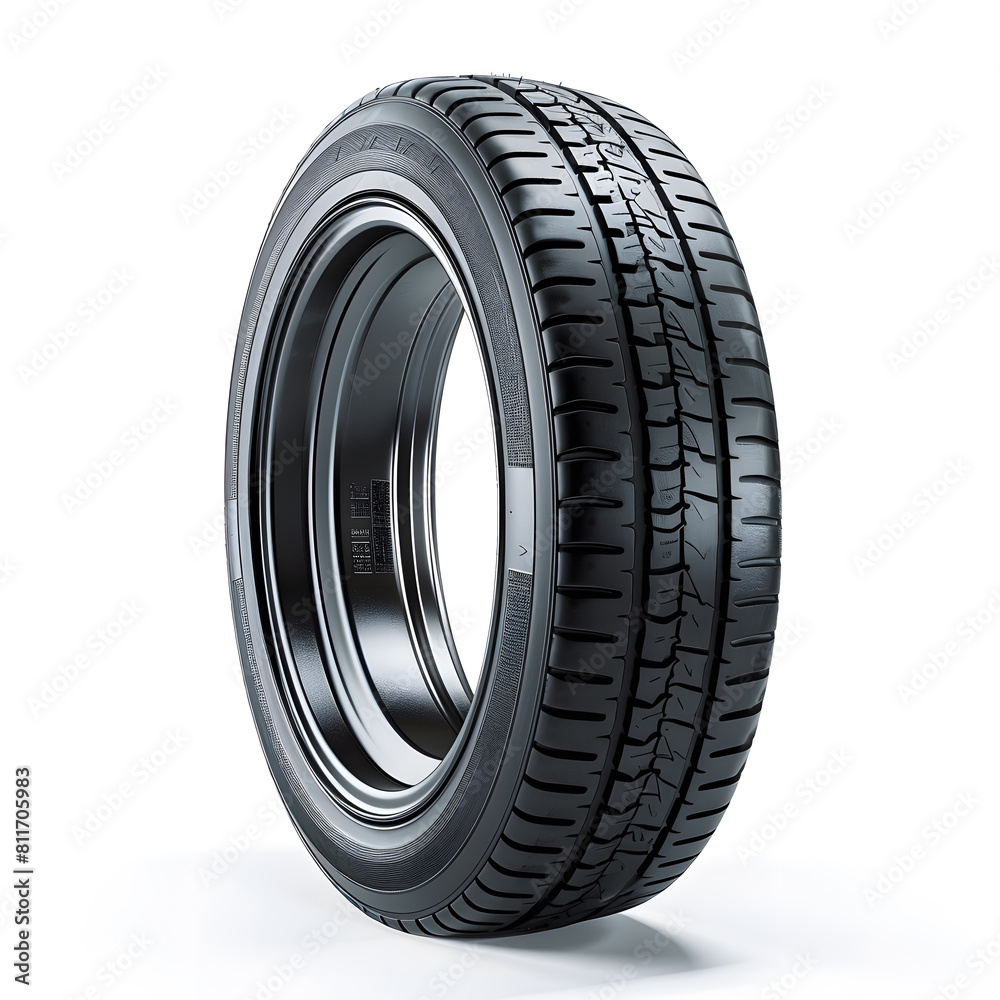 Obraz premium Car tire isolated on white background