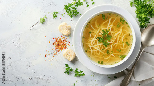 chicken broth with noodles