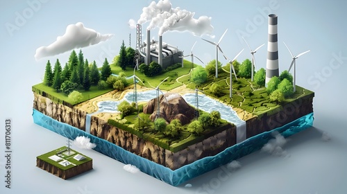 Sustainable Industrial Landscape Renewable Energy Coexisting with Nature
