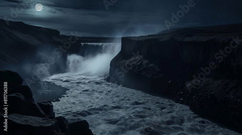 Dettifoss Iceland In a mystical atmosphere Under t_006