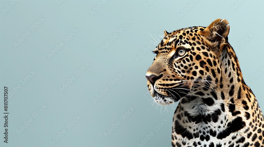 Naklejka premium Endangered Species Day. Leopard is an endangered animal