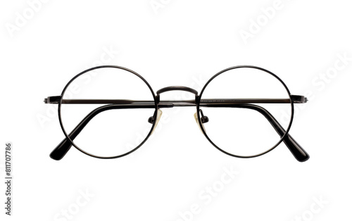 Glasses with Modified Nose Bridge on Transparent Background.