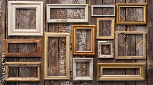 Meaning of Picture Frames with Blank Areas and Wooden Material