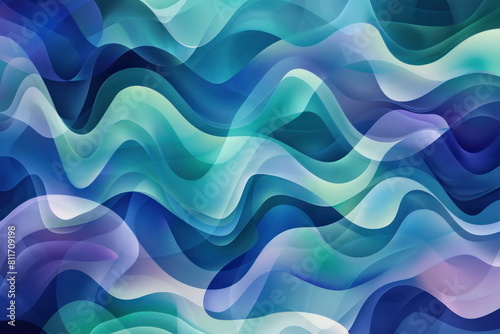 abstract background  shapes in blues and green  wave wallpaper  patterns lines and swirling shape