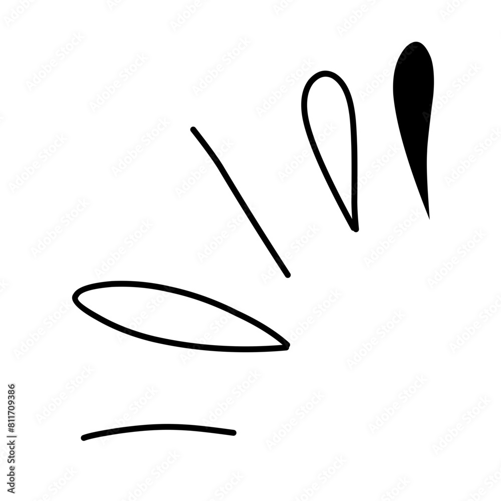 Doodle shine sunburst sparkle ray elements. Hand drawn pop surprise line. Vector ilustration Doodle shine sunburst sparkle ray elements. Hand drawn pop surprise line. Vector ilustration
