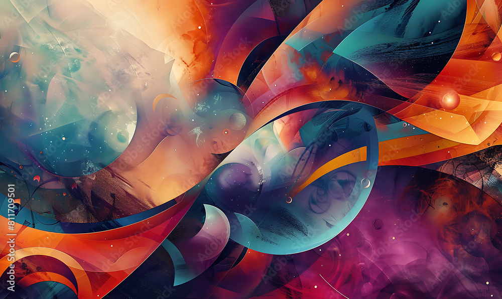 Obraz premium Framing the Imagination Instructions for Abstract Illustration Backgrounds. Generative Ai