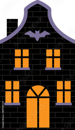 Halloween haunted house vector 

