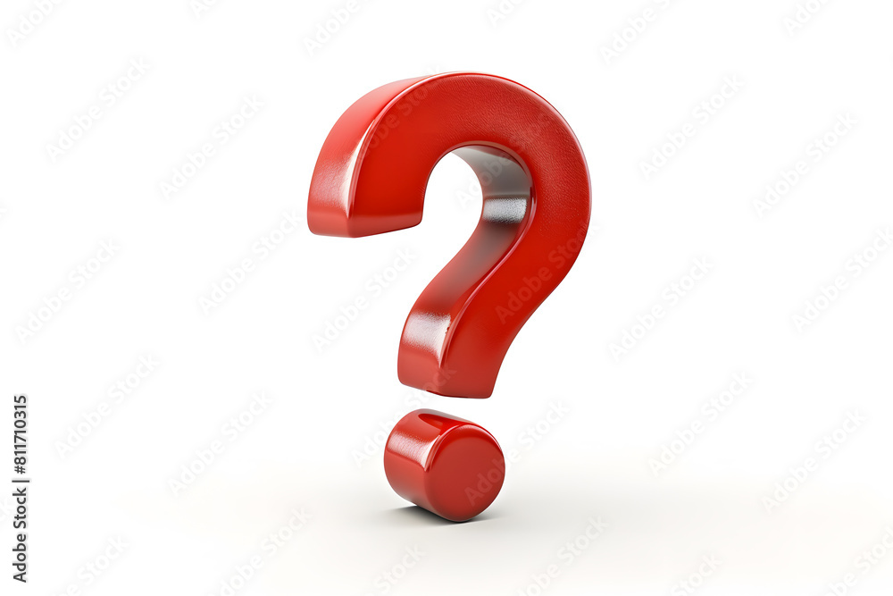 3d red question mark symbol isolated on white background 3d red question mark symbol isolated on white background