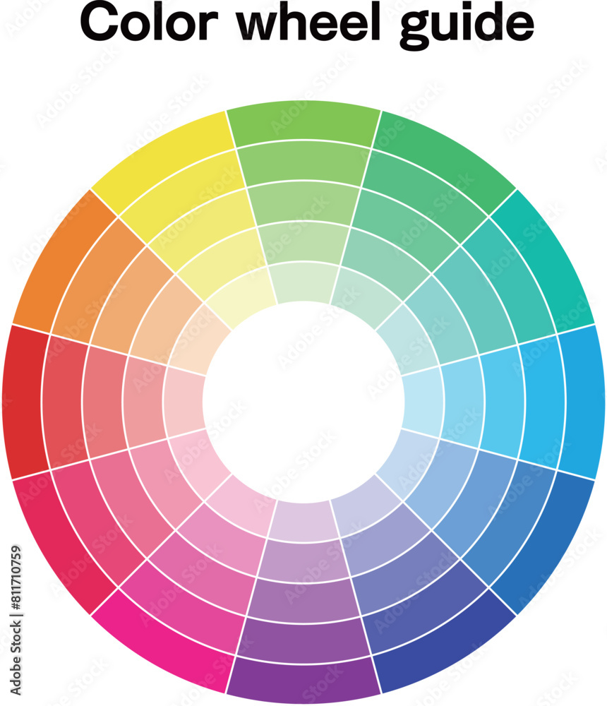 カラーピッカーのサークルと12色相セット