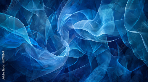 A bright blue background with a white thin grid ,Motion , A white shiny grid in an abstraction that flickers and disappears , Abstract technology background ,Science background