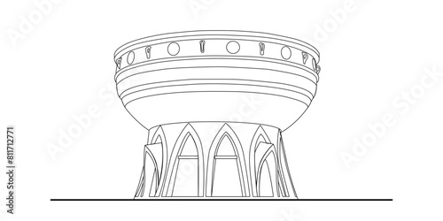 Silhouette of the Wedding Palace Bowl Kazan city