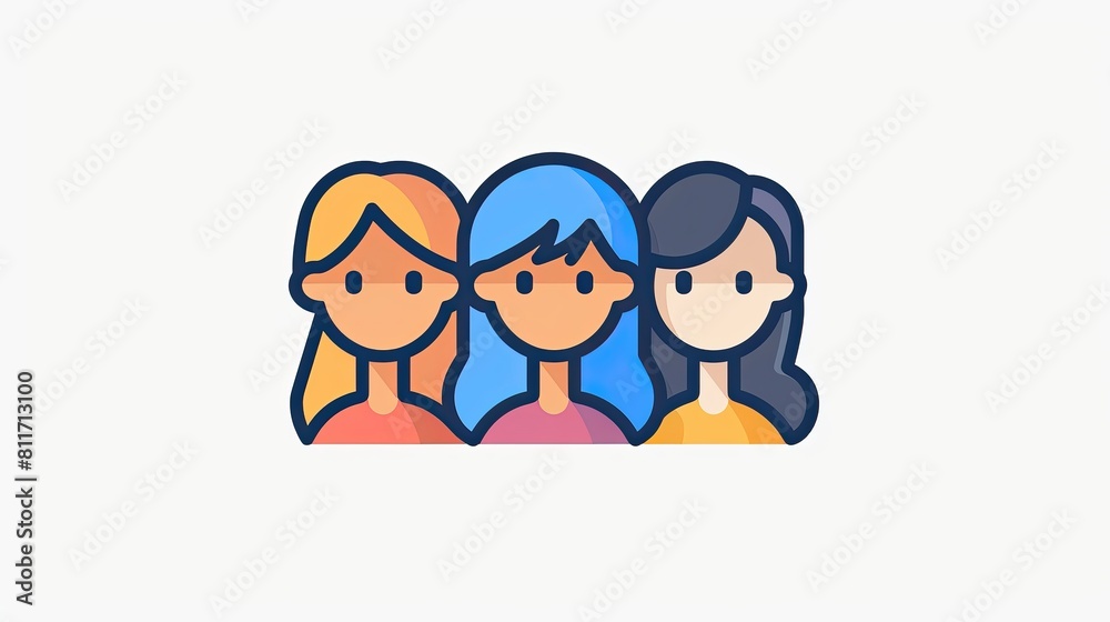 Three women are standing next to each other Three women are standing next to each other