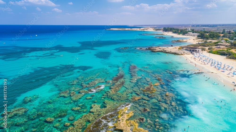Nissi beach  white sands   turquoise waters, ideal for water sports   family holidays in cyprus