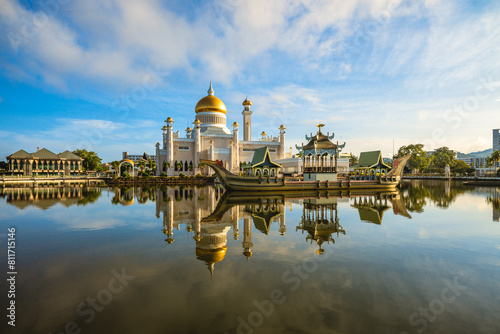 Omar Ali Saifuddien Mosque located in Bandar Seri Begawan,  Brunei Darussalam