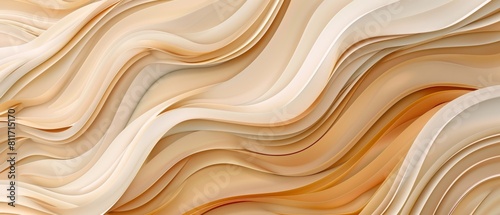 Abstract background with wavy lines in beige color (kitchen glass)