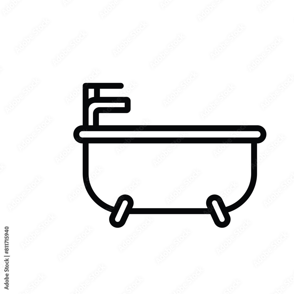 bathtub icon vector design template bathtub icon vector design template